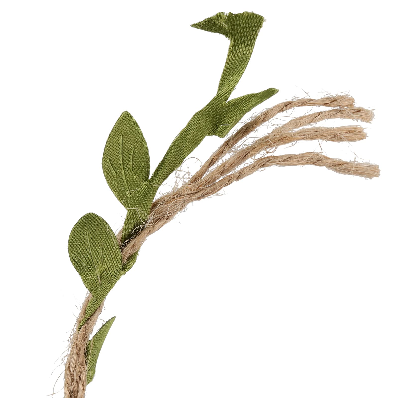 KEILEOHO burlap leaf ribbon wrapping a vase for natural centerpiece