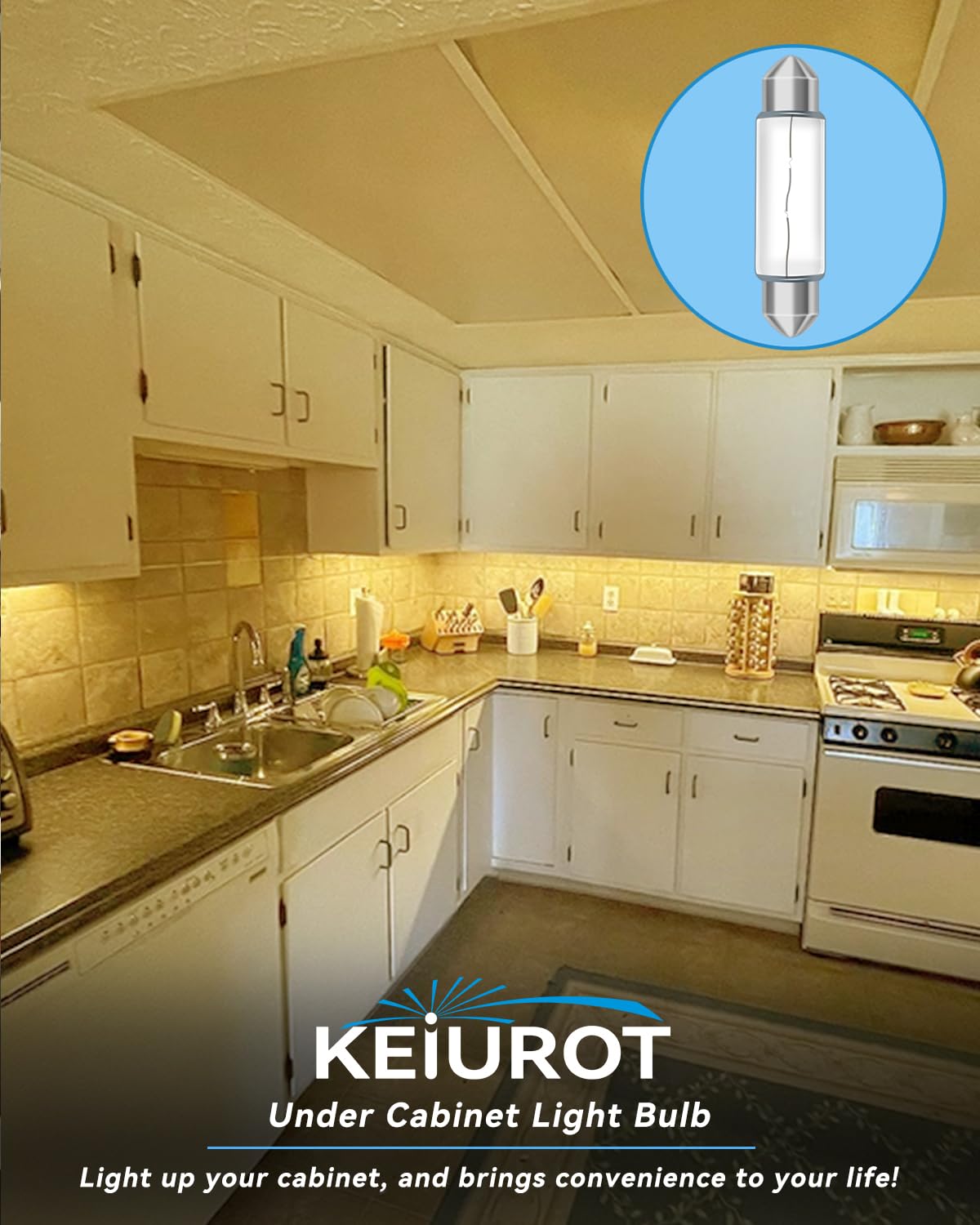Keiurot dimmable under-cabinet light compatible with existing transformers.
