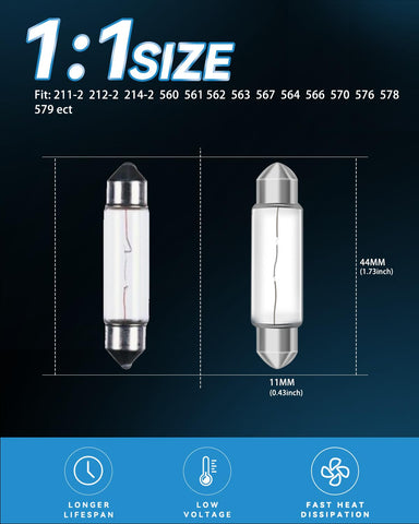 Keiurot xenon festoon bulb with dimmable performance for compatible transformers.