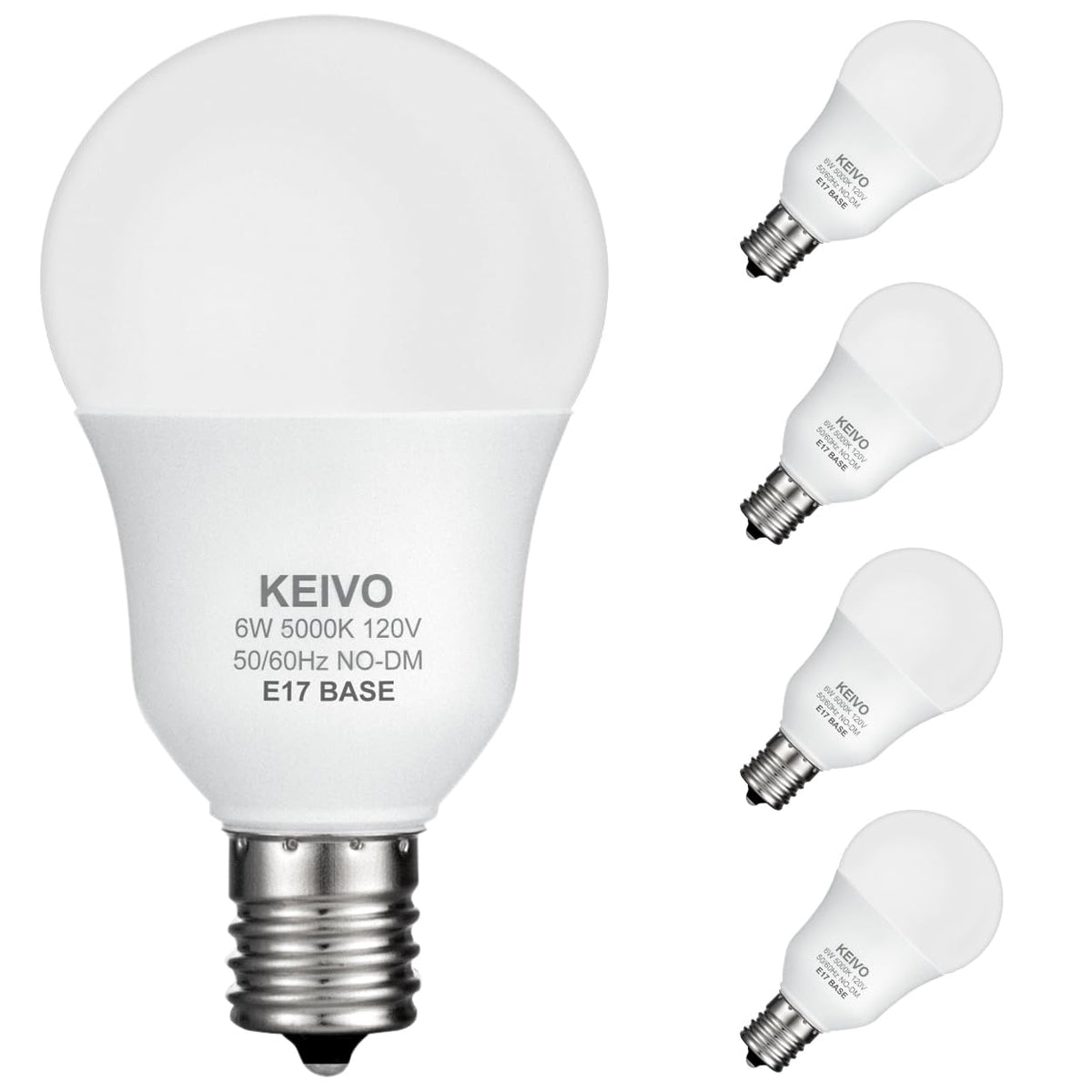 KEIVO E17 intermediate base LED bulb installed in a ceiling fan for daylight brightness