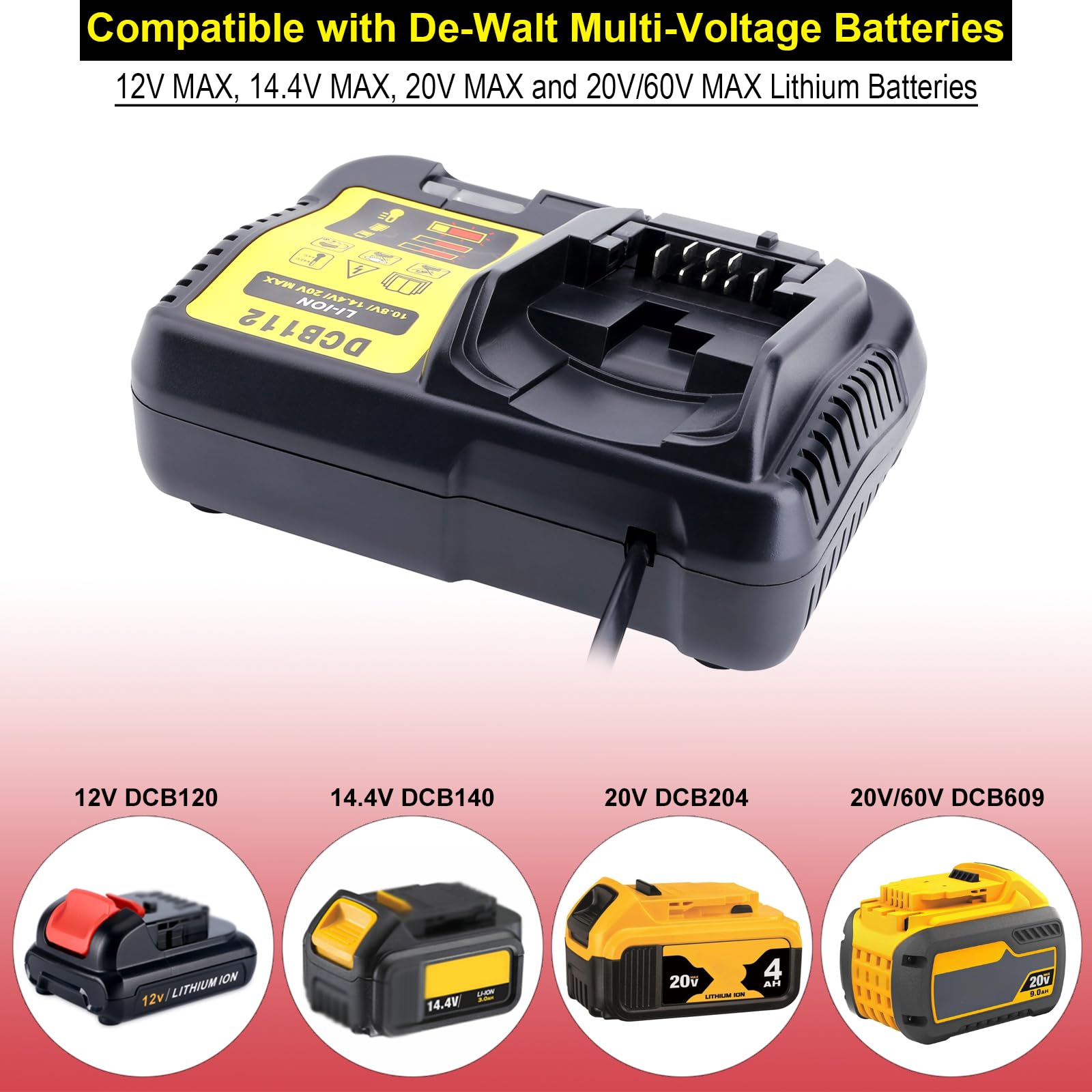 Kekepowtobat charger demonstrates 12V, 14.4V, and 20V MAX compatibility