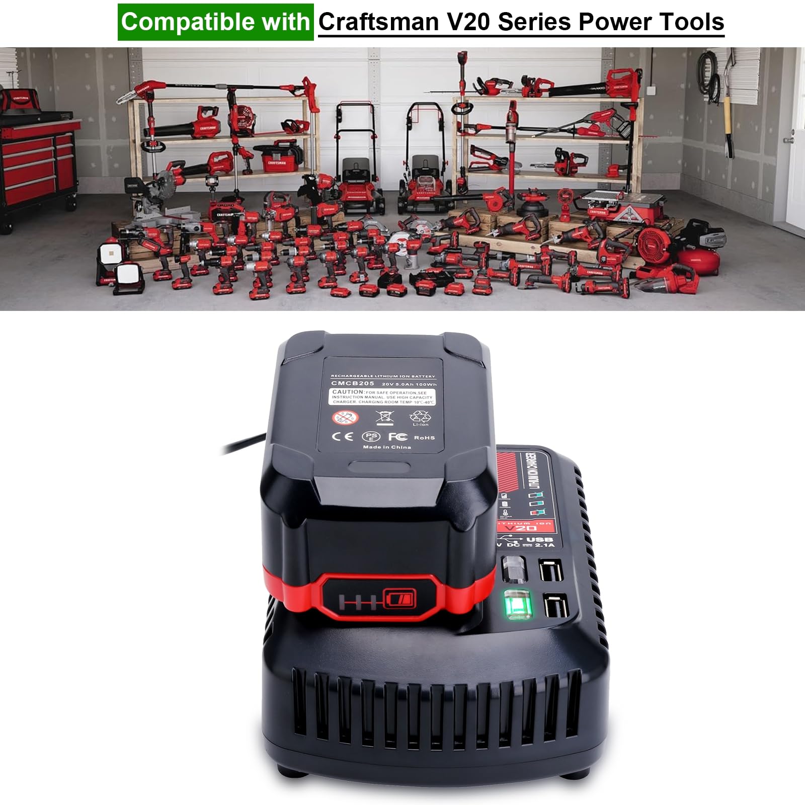Kekepowtobat CMCB104 charger LED indicator provides clear progress feedback