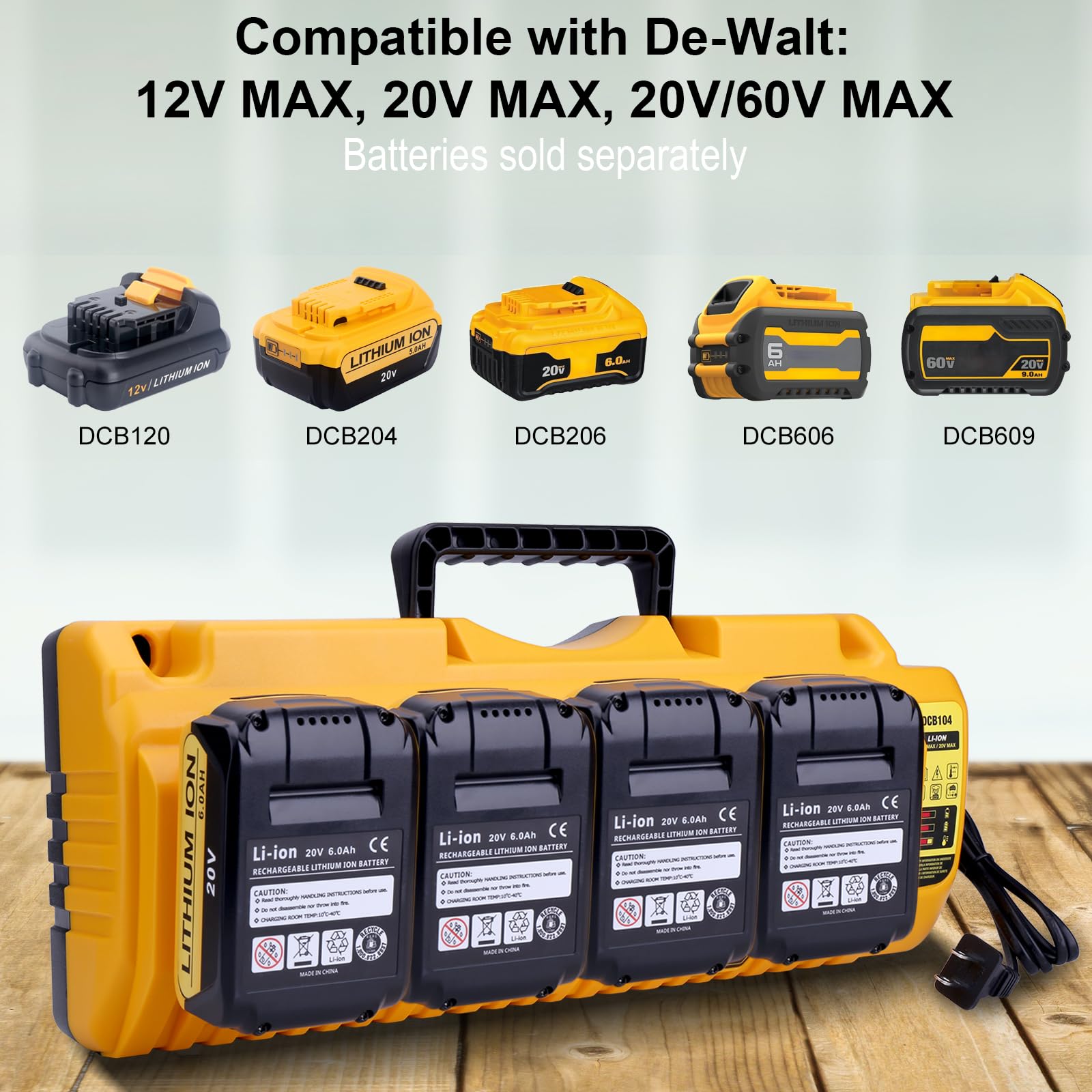 Kekepowtobat DCB104 in-use four-battery charging streamlines workflow