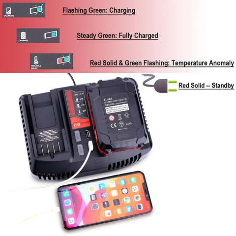 Kekepowtobat charger highlighting overheat and short-circuit safety features