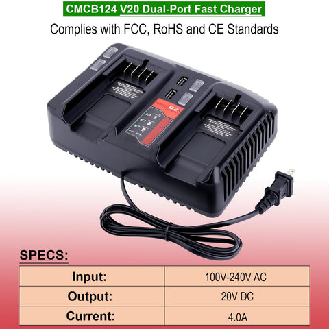 Kekepowtobat charger with two USB ports powering a smartphone during charging