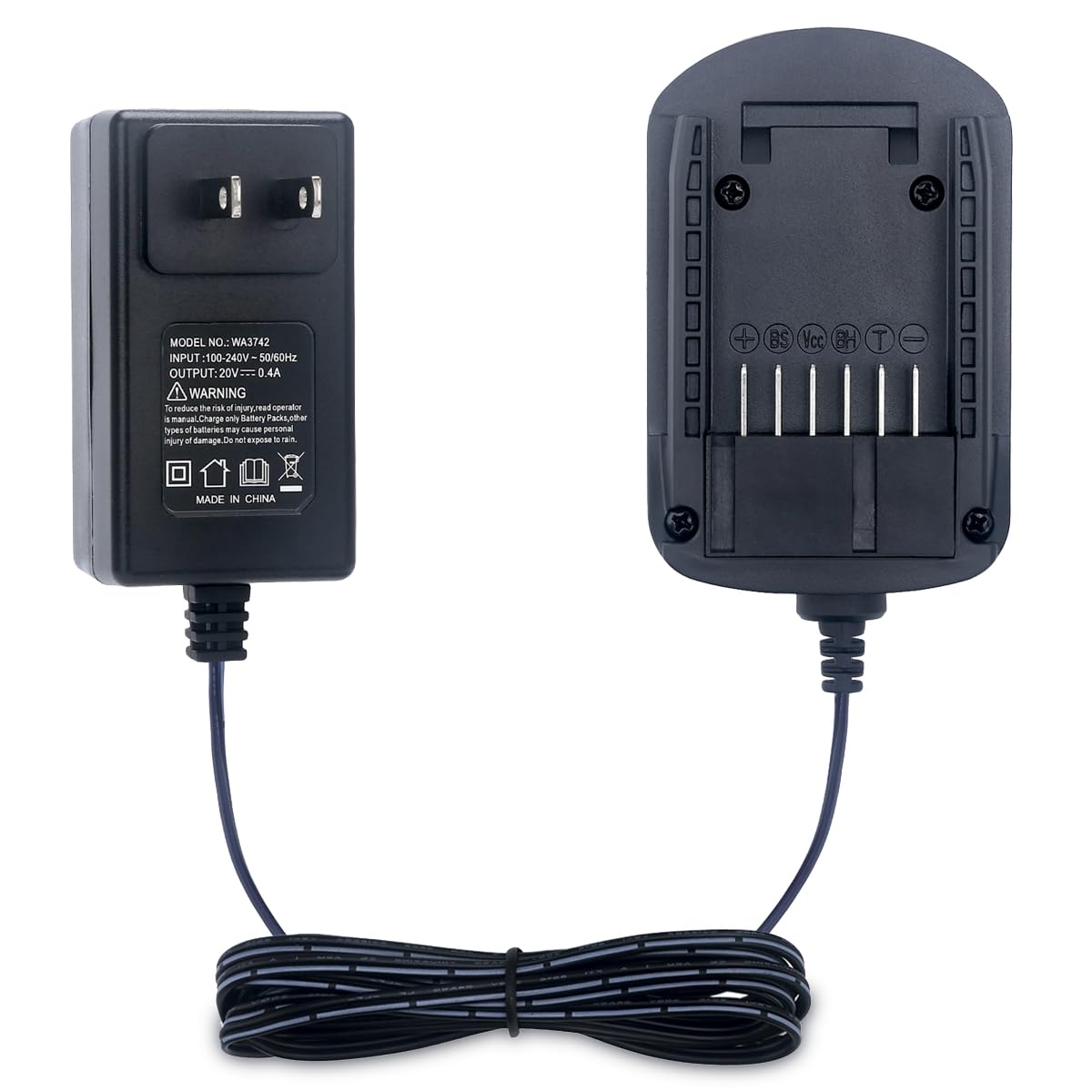 Kekepowtobat Worx 20V charger with LED indicator shows charging status at a glance.
