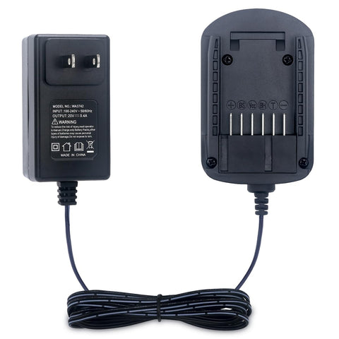 Kekepowtobat Worx 20V charger with LED indicator shows charging status at a glance.
