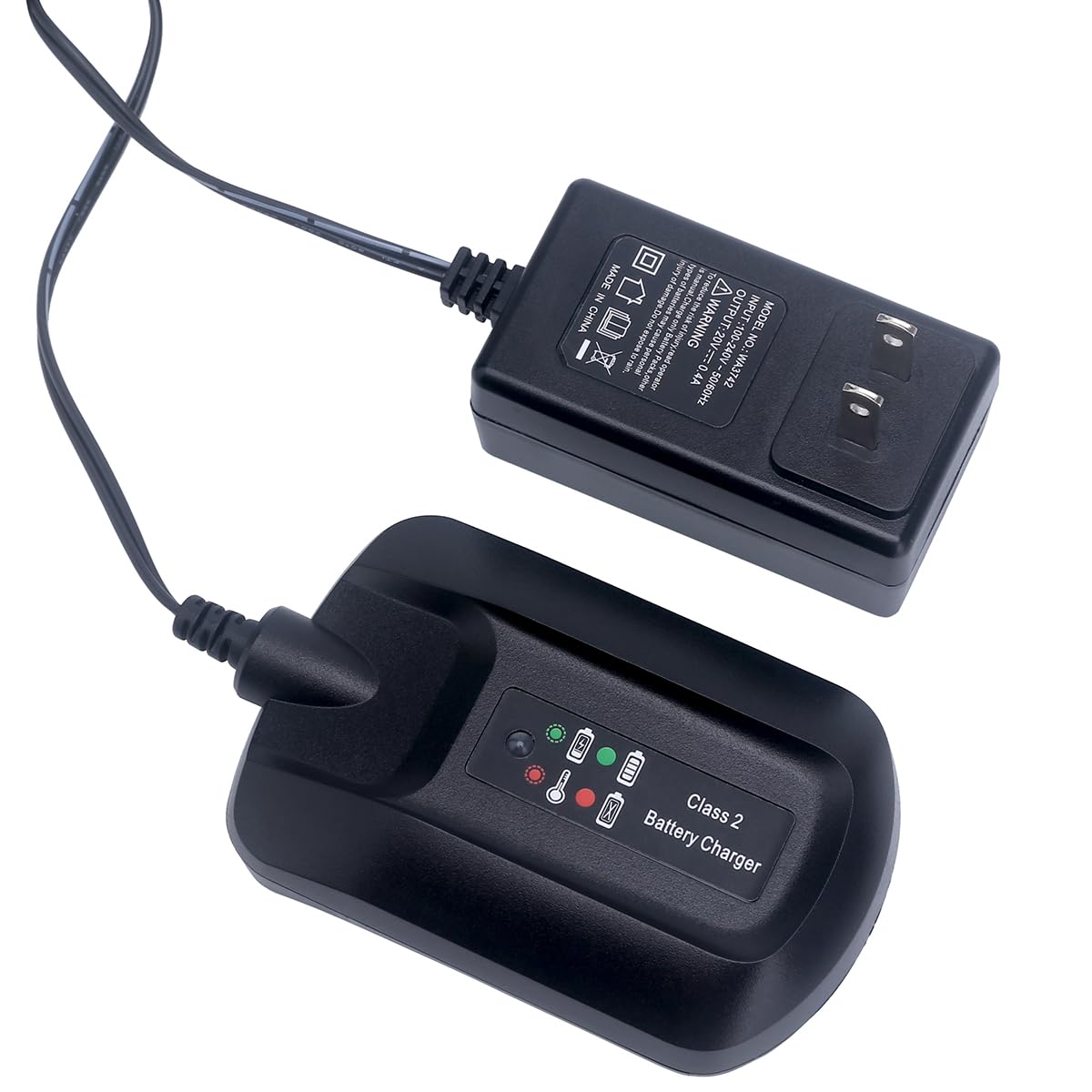 Kekepowtobat Worx 20V charger keeps batteries ready for tasks.