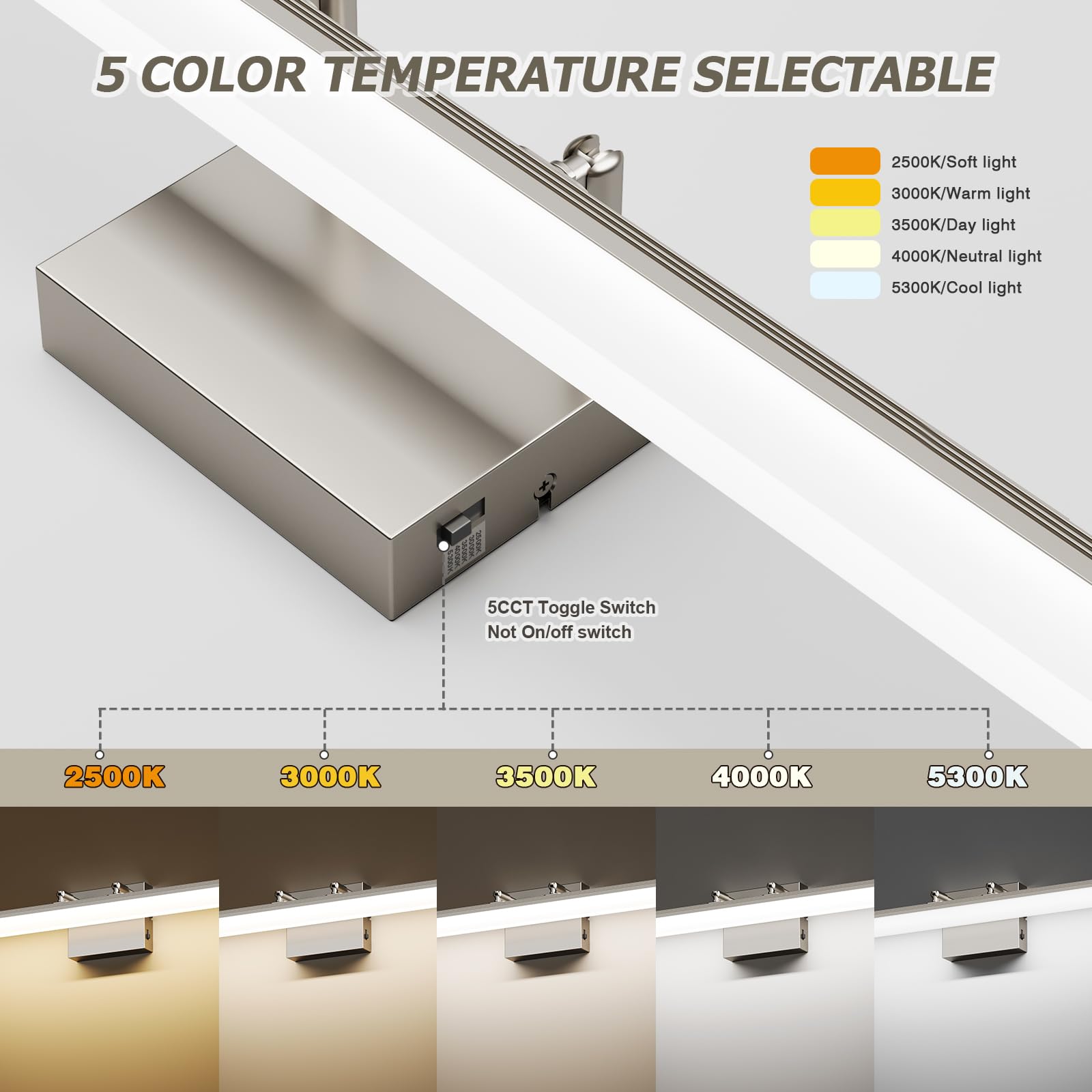 KELIDEN adjustable-angle vanity light bar for precise task lighting