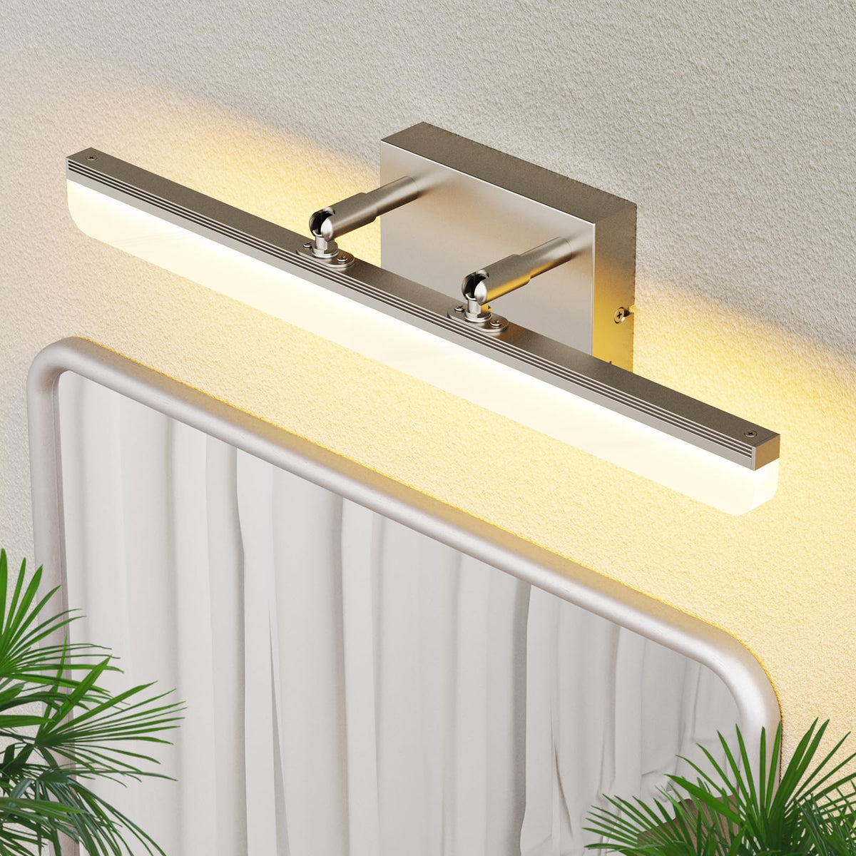 KELIDEN Brushed Nickel vanity light bar with modern design for contemporary bathrooms