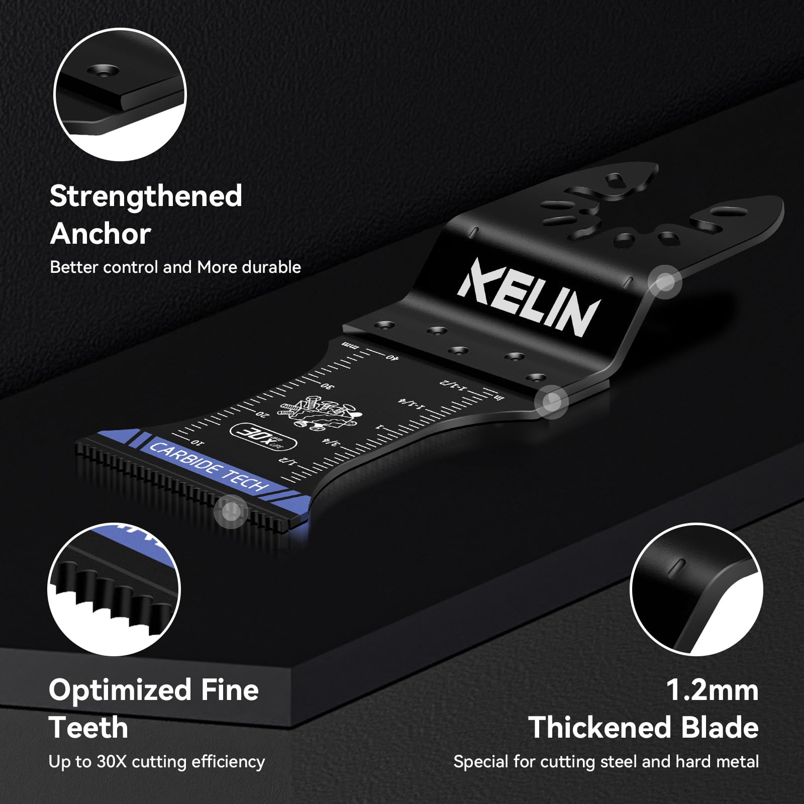 KELIN carbide blades designed for durable wood cutting with reduced heat