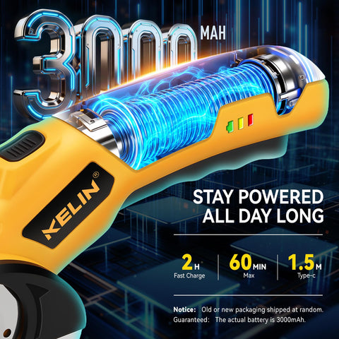 KELIN cordless scissors LED light helps precise cuts in dim spaces.