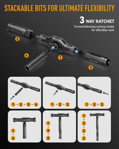 KELIN magnetic handle keeps bits secured during repairs