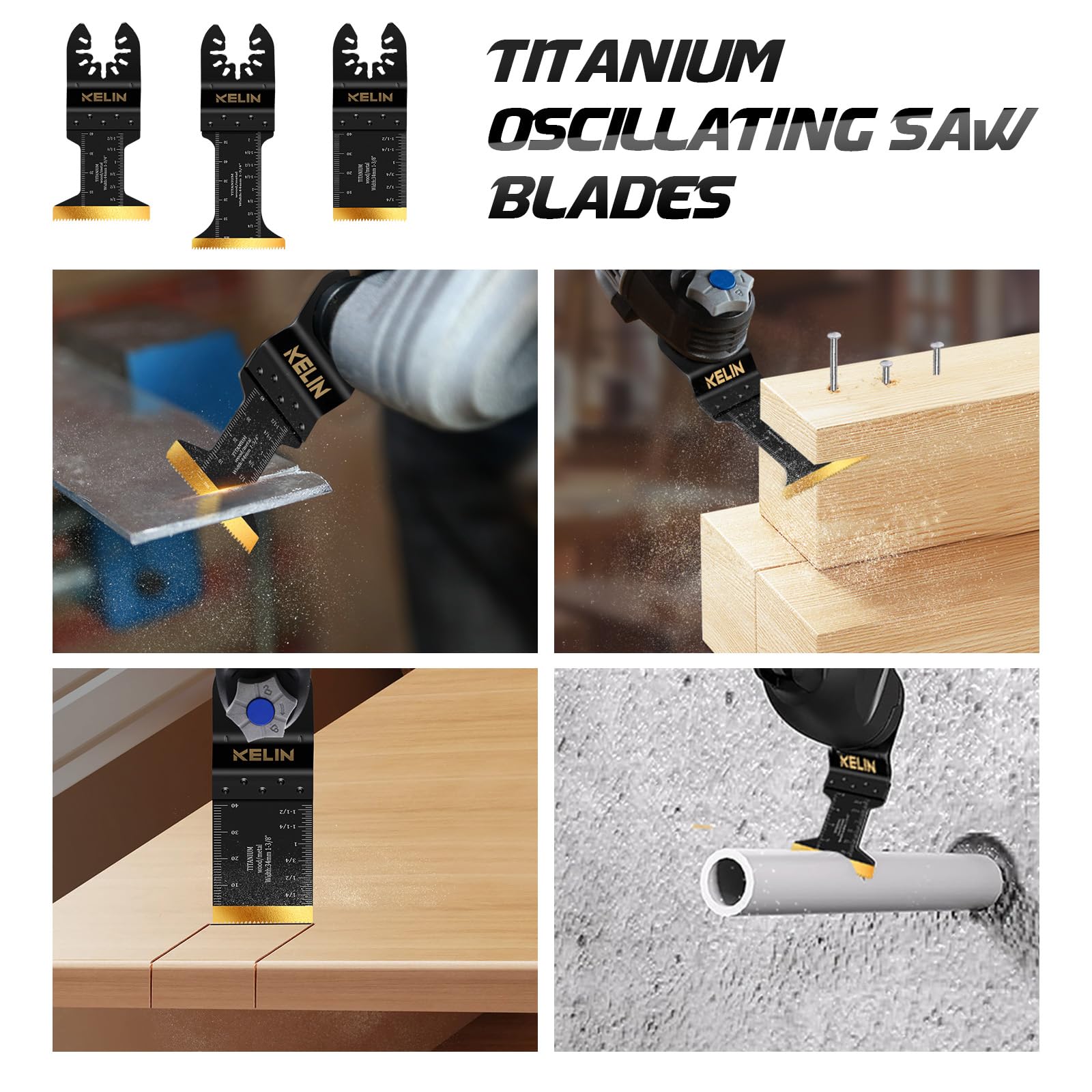 KELIN titanium blade type C for clean plunge cuts.