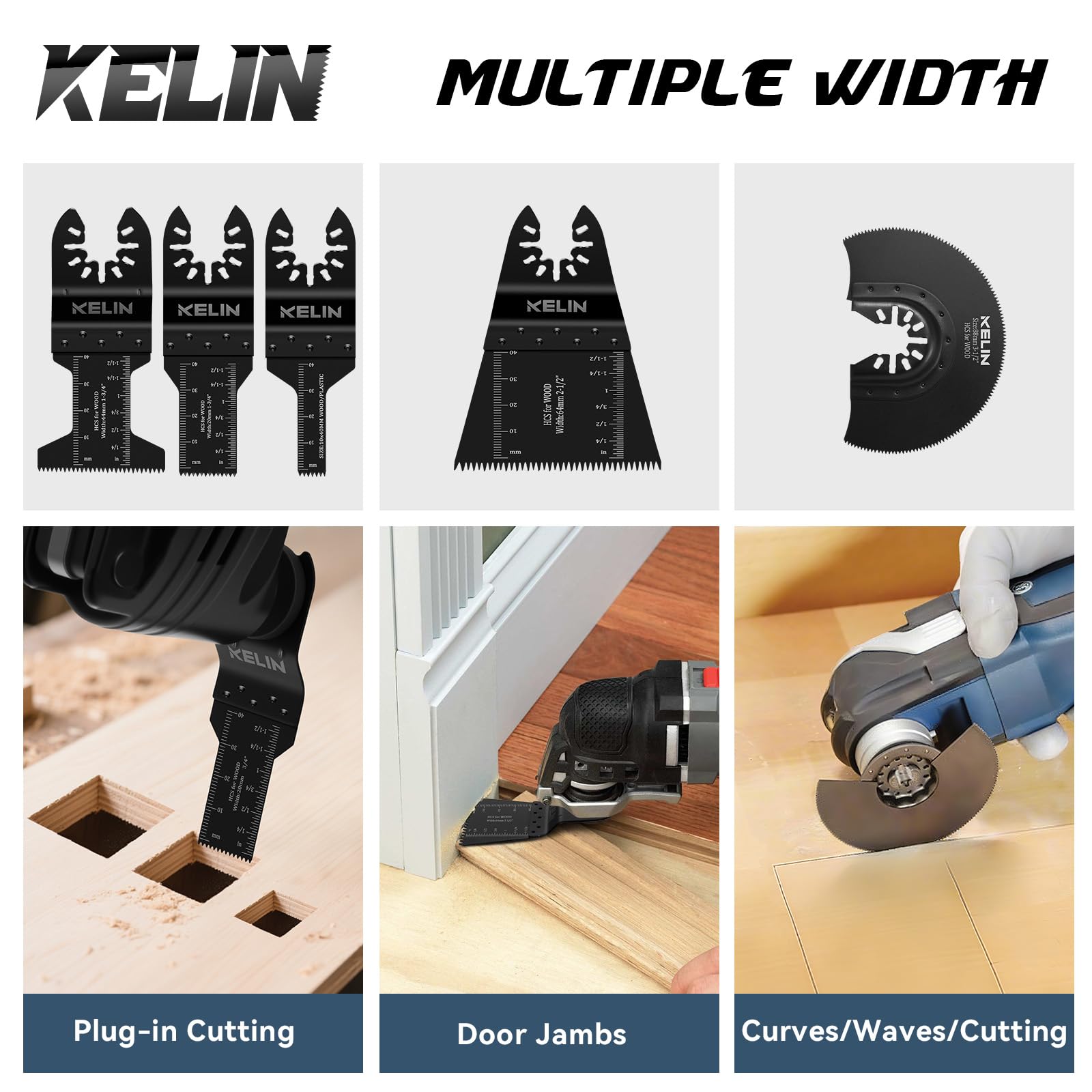 KELIN triangular sanding kit with multiple grits for wood refinishing