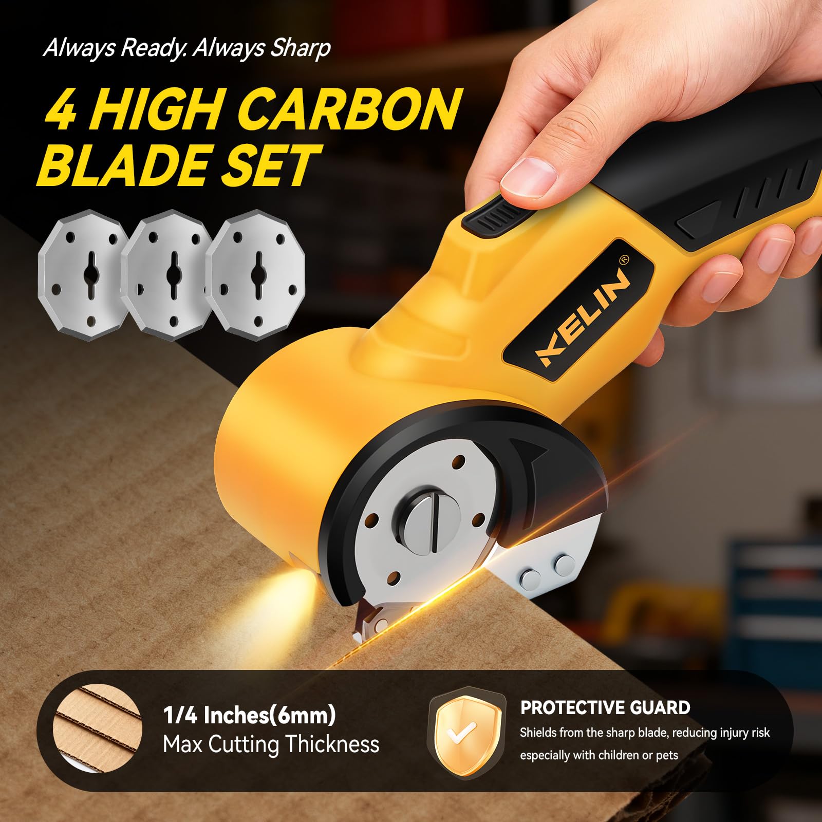 KELIN cordless scissors charging via Type-C fast charge