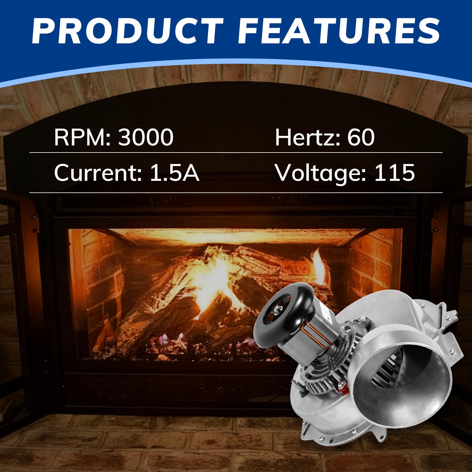 Kelmado A983 CCWSE rotation draft inducer supports proper airflow