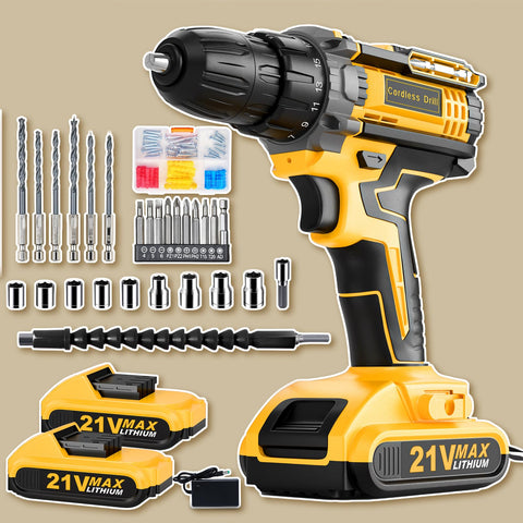 KELNOW cordless drill with dual 2.0Ah batteries for uninterrupted DIY sessions.