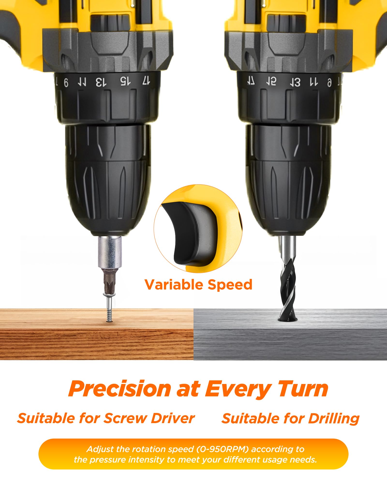 KELNOW compact design with LED work light for tight-space projects.