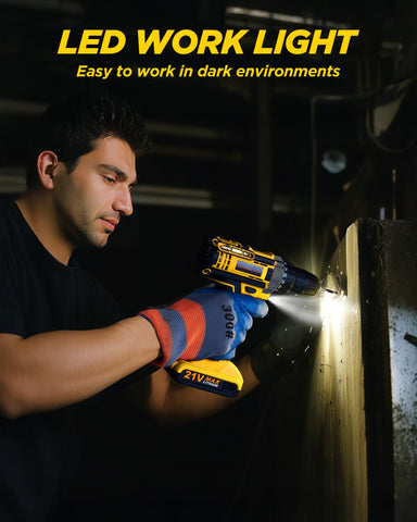 KELNOW cordless drill includes 90 accessories for versatile tasks.