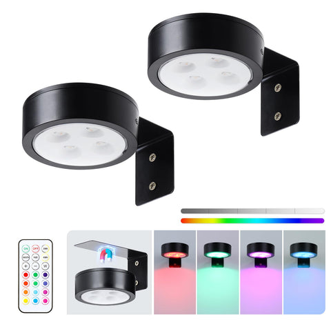 KELUOLY 2-pack battery LED art lights for picture frames with portable power