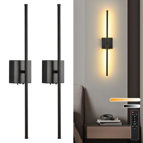 KELUOLY battery wall sconce two-pack front view for versatile bedroom lighting
