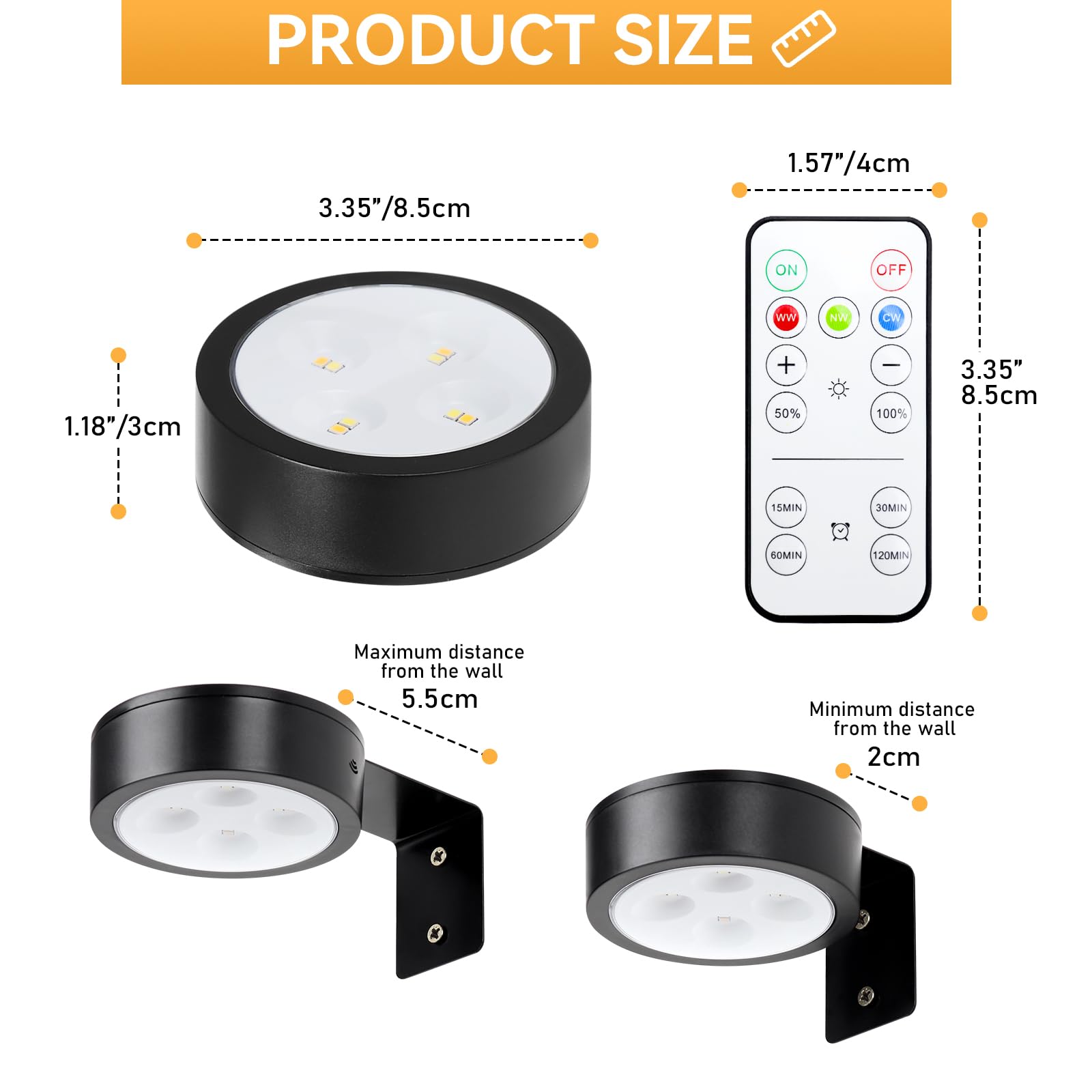 KELUOLY color temperature switch provides versatile ambiance options.