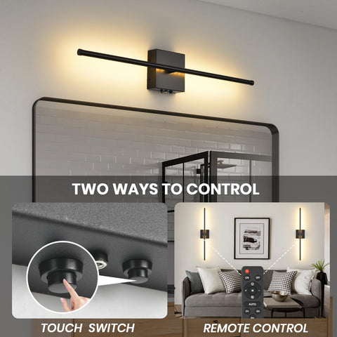 KELUOLY matte black wall lamp shows clean, modern installation