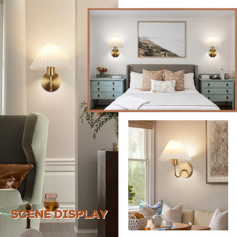 KELUOLY modern gold frame vanity sconce for stylish vanity lighting