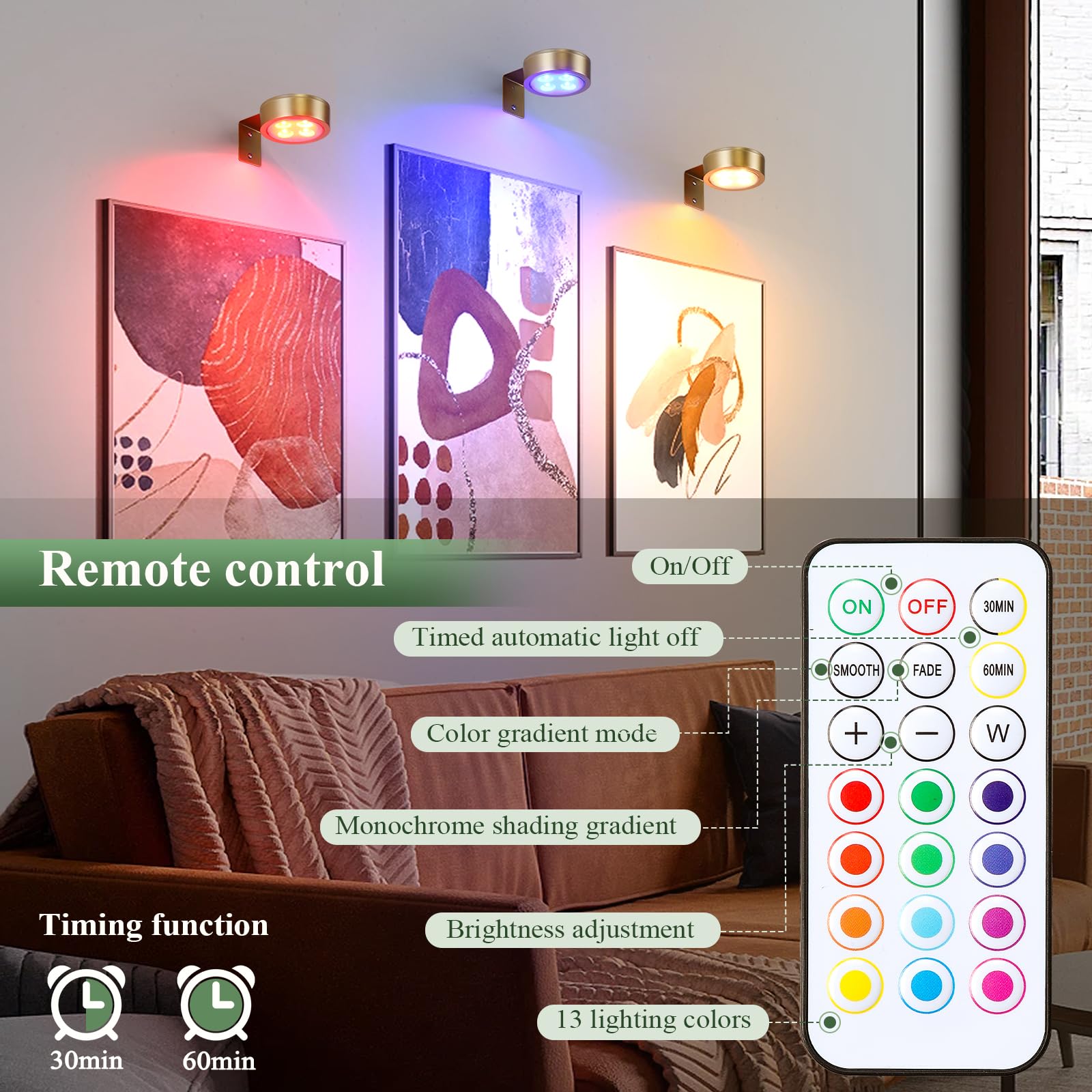KELUOLY memory function recalls last color, mode, and brightness settings.