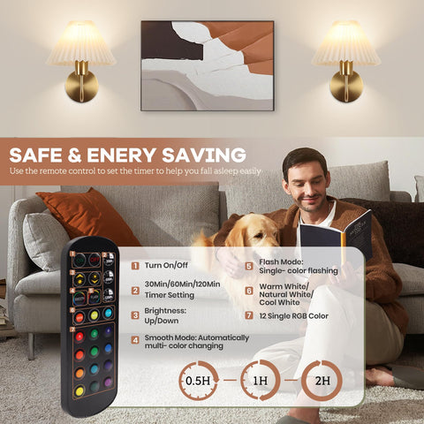 KELUOLY timer and memory function for effortless lighting
