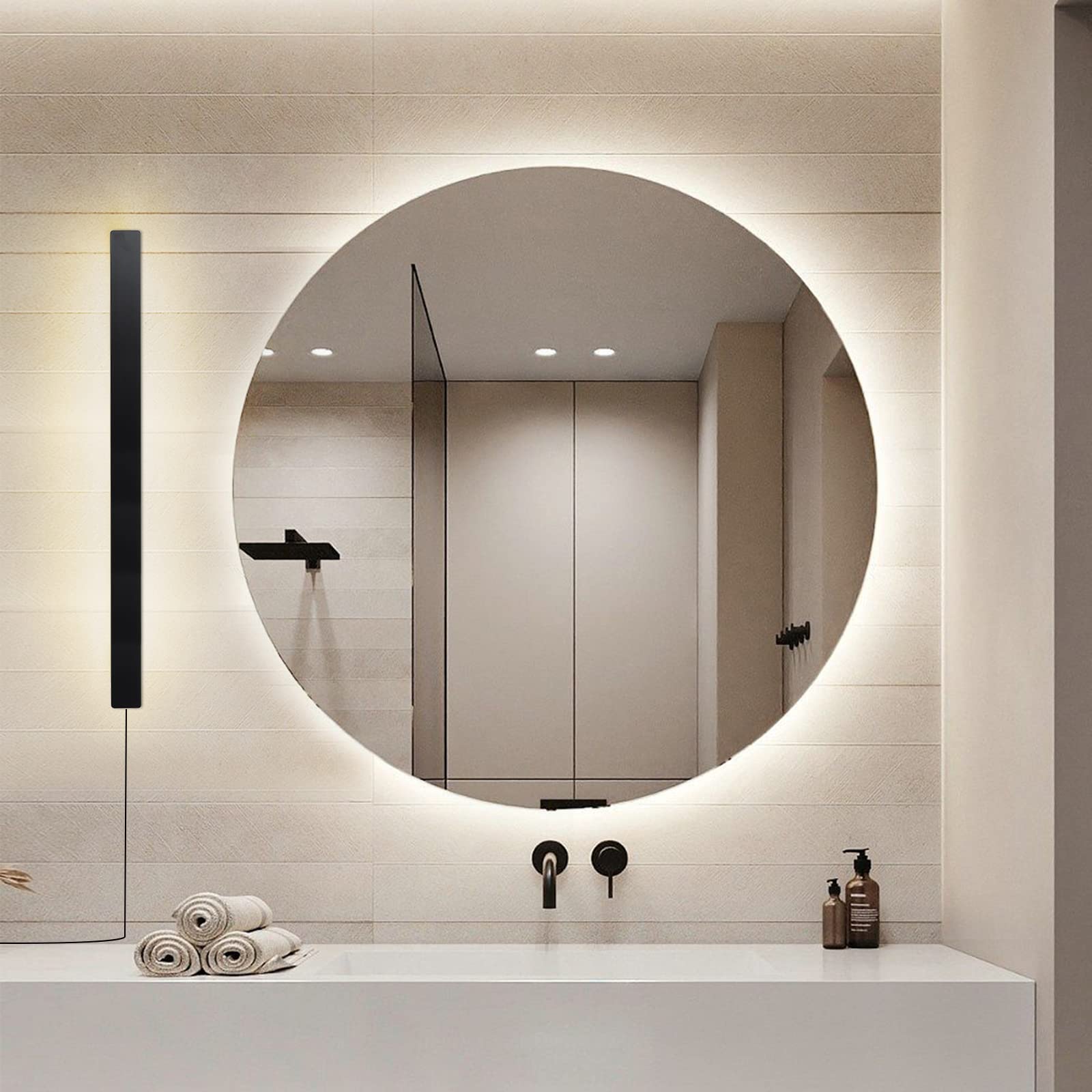 KELUOLY wall light with 59-inch cord for easy plug-in setup