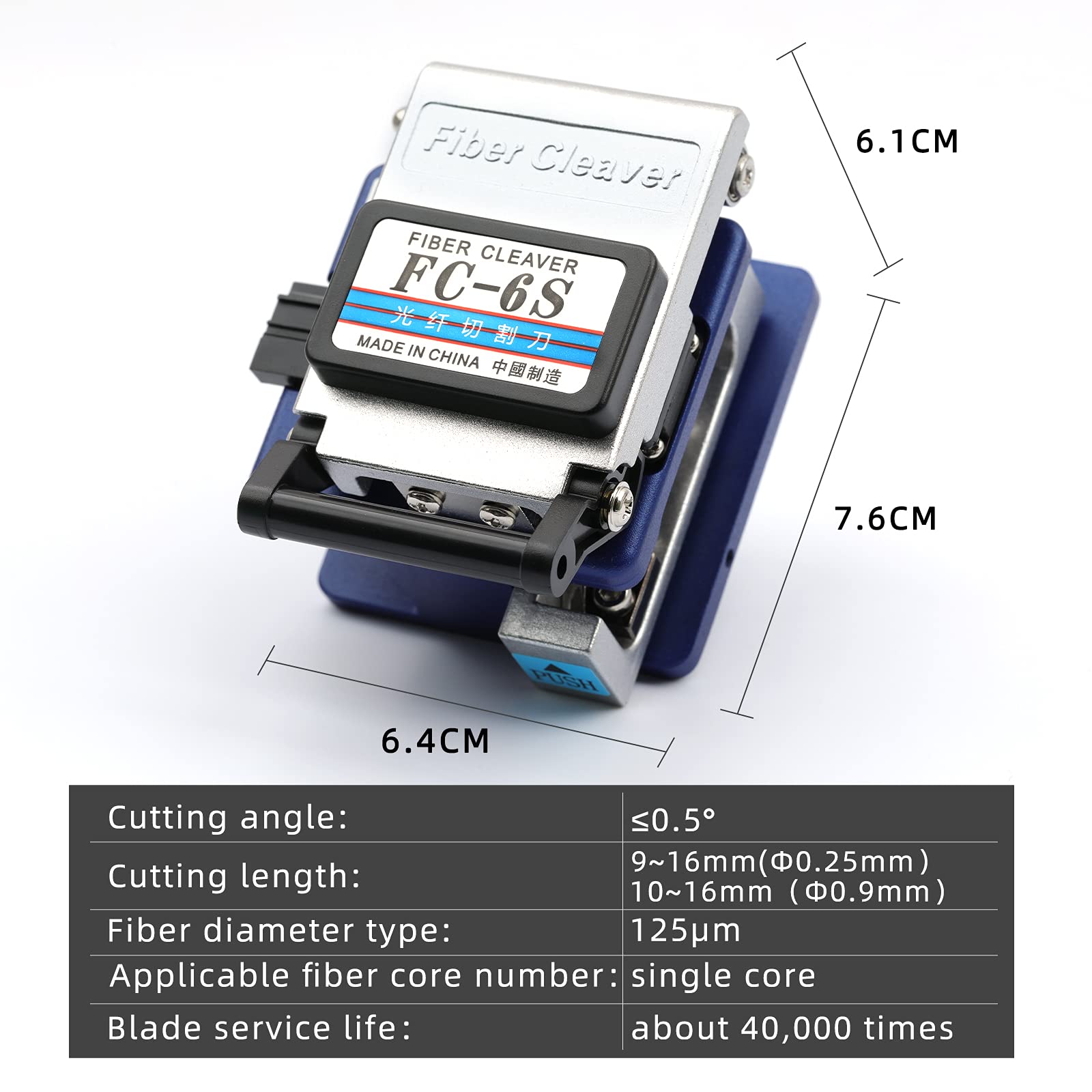 KELUSHI FC-6S 12-position blade enables replicable cleaves