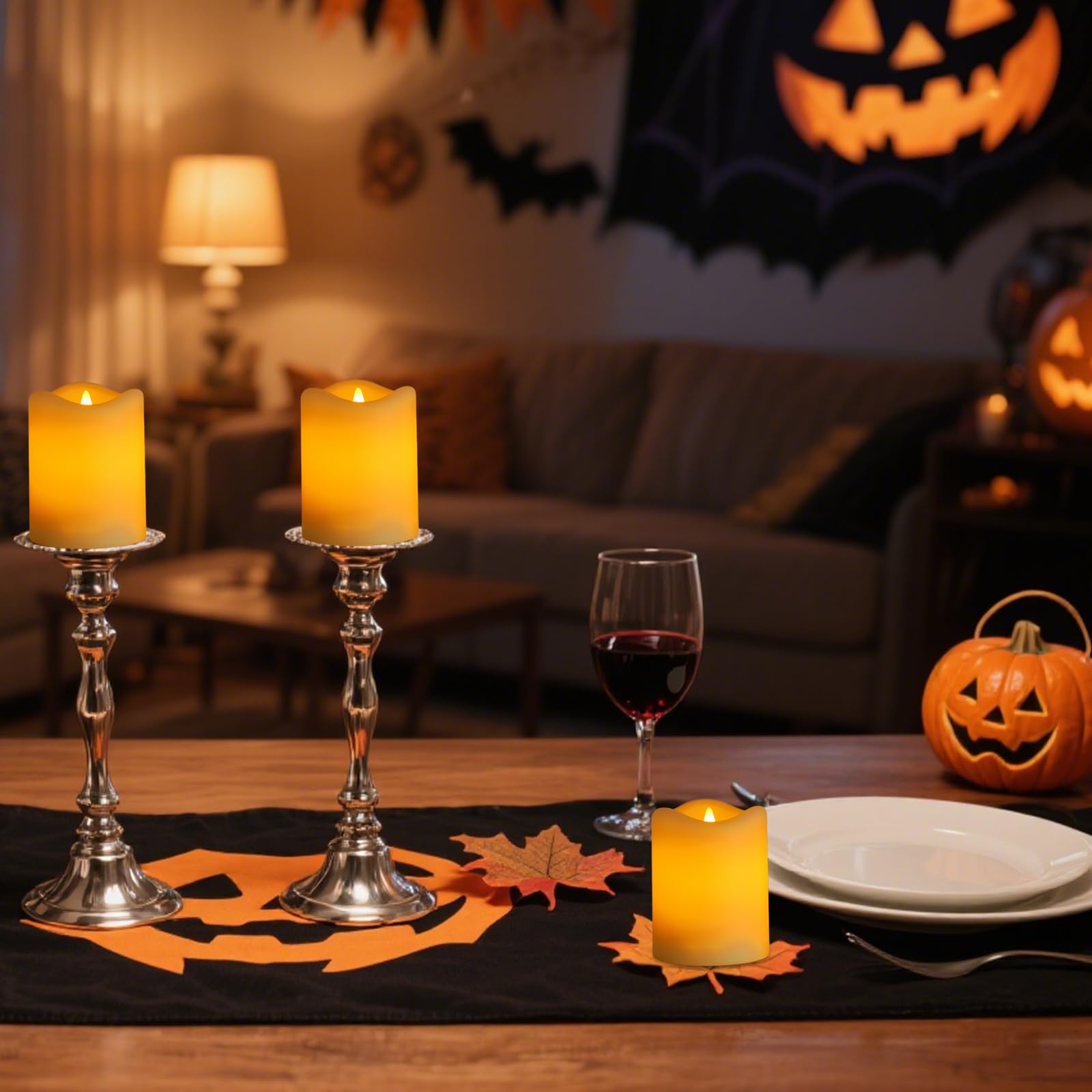 KelvinLux rechargeable outdoor candles offer easy maintenance.