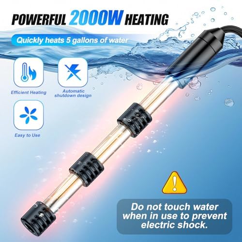 kemcar immersion heater with 304 stainless steel cover for durability