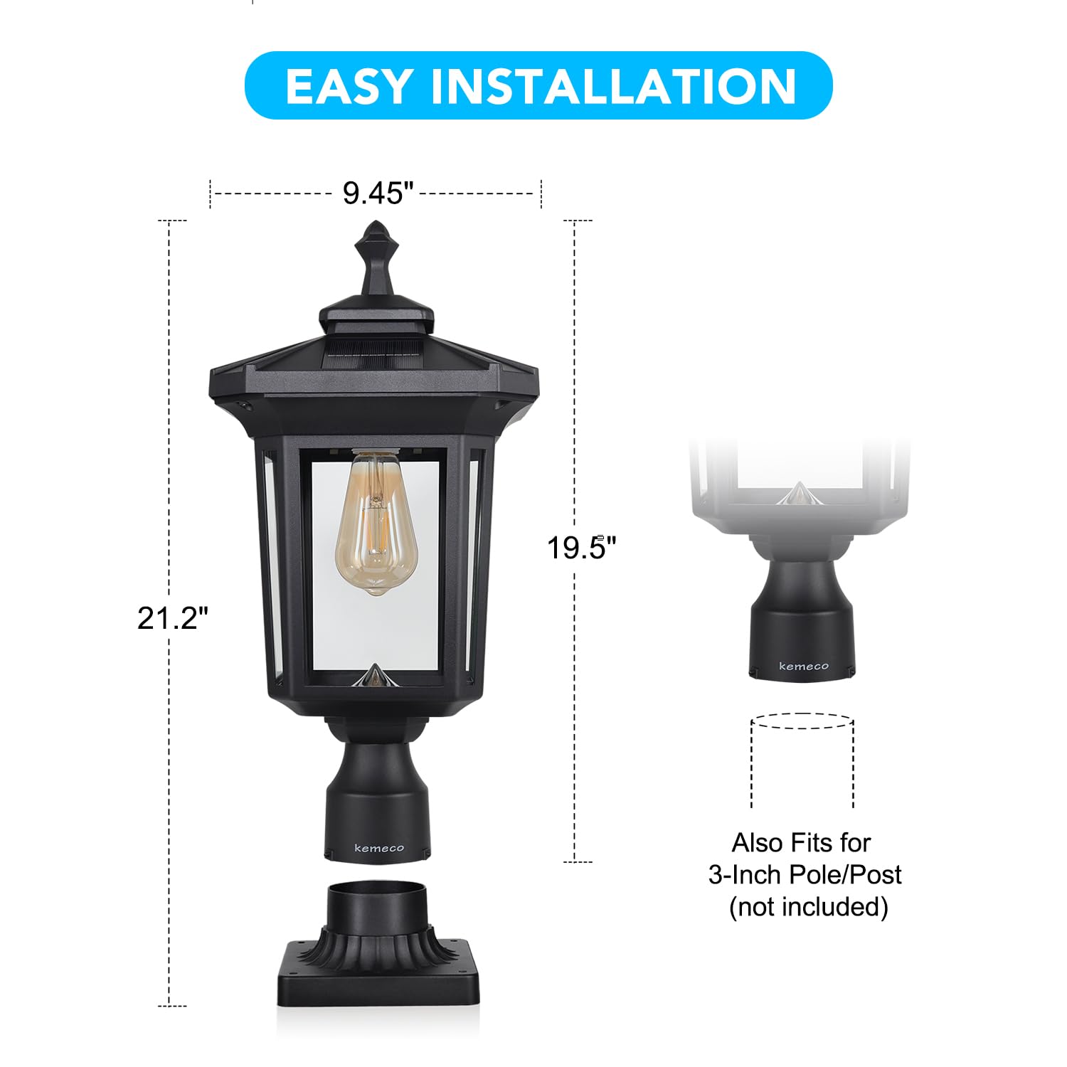 Cast aluminum body with IP65 rating withstands weather while requiring minimal maintenance.