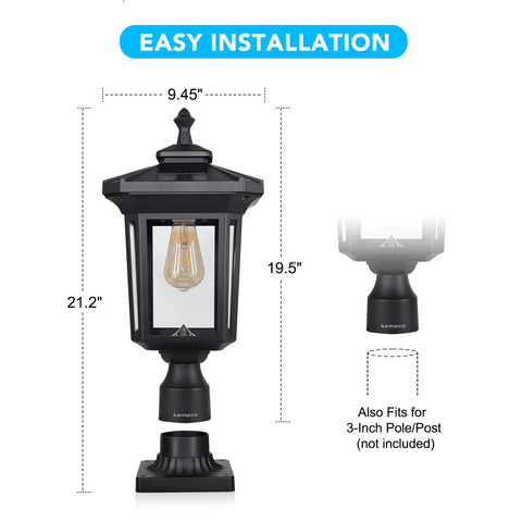Cast aluminum body with IP65 rating withstands weather while requiring minimal maintenance.