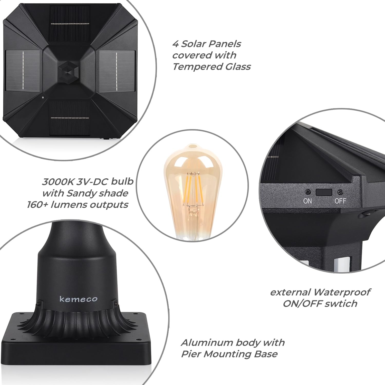 Weatherproof path light by Kemeco for durable outdoor illumination.