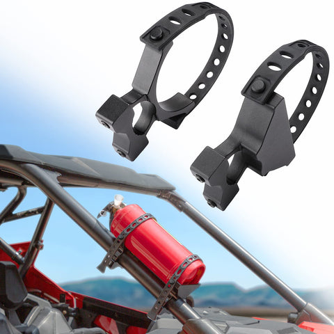 KEMIMOTO UTV extinguisher mount on aluminum bracket for quick access