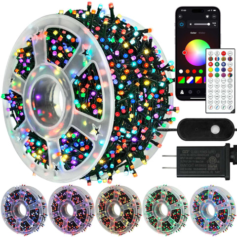 kemooie 164ft 500 LED outdoor RGB lights for vibrant mood lighting