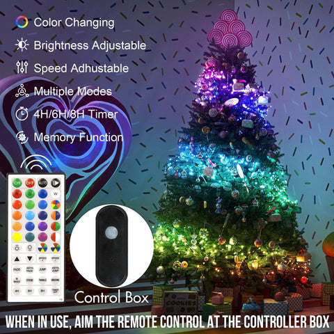 kemooie remote 44-key control for easy on/off and color changes