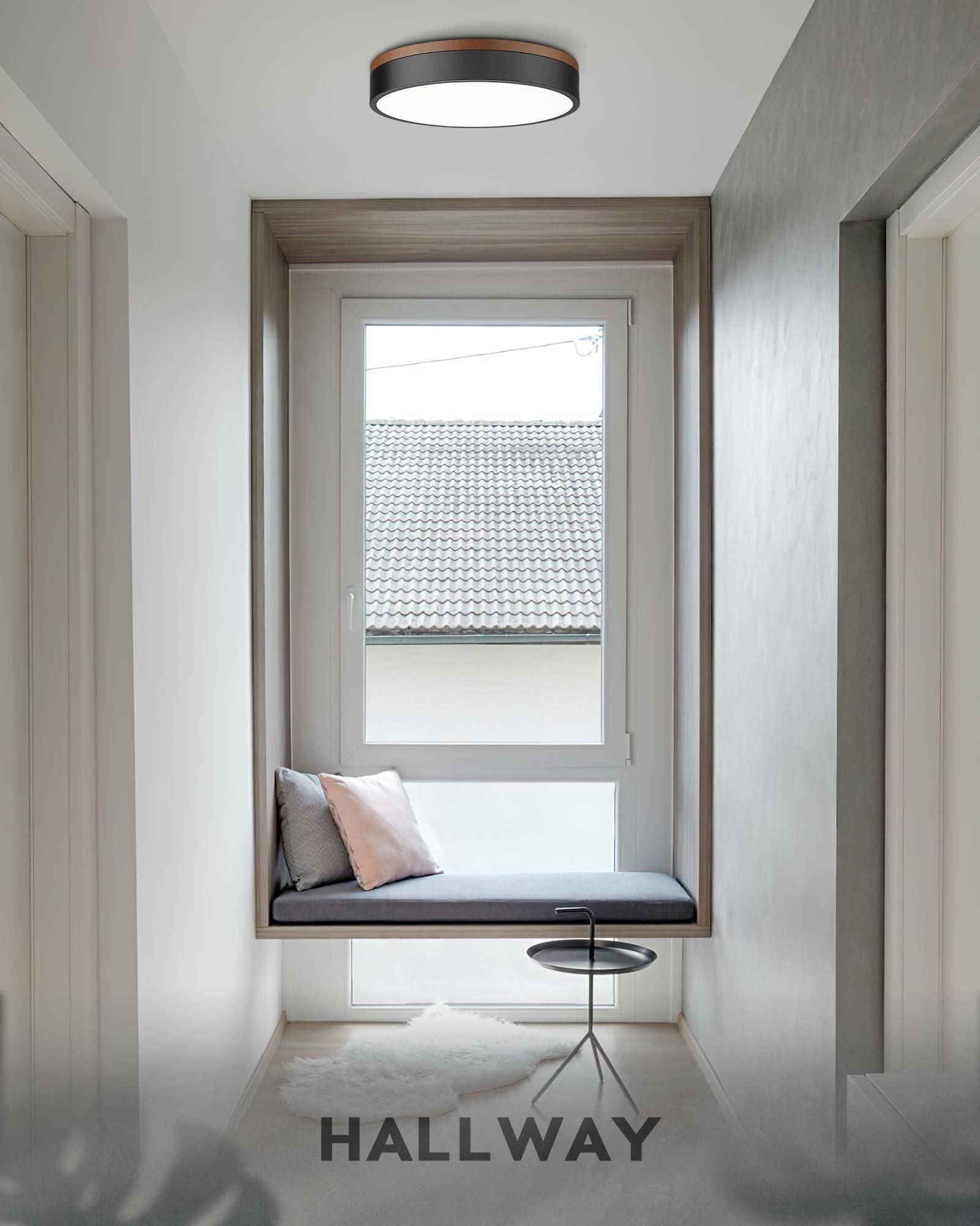 Dimmable fixture offering five color temperatures for versatile ambience.
