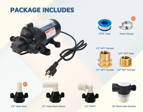 KENCIT T33 pump with built-in pressure switch enables automatic flow control.