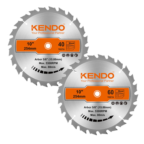 Kendo 10-inch 40T carbide blade overview for precise cross cuts