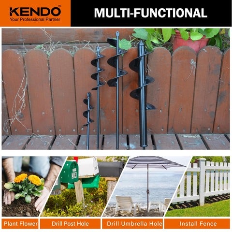 KENDO auger drill bit with storage hole keeps tool organized