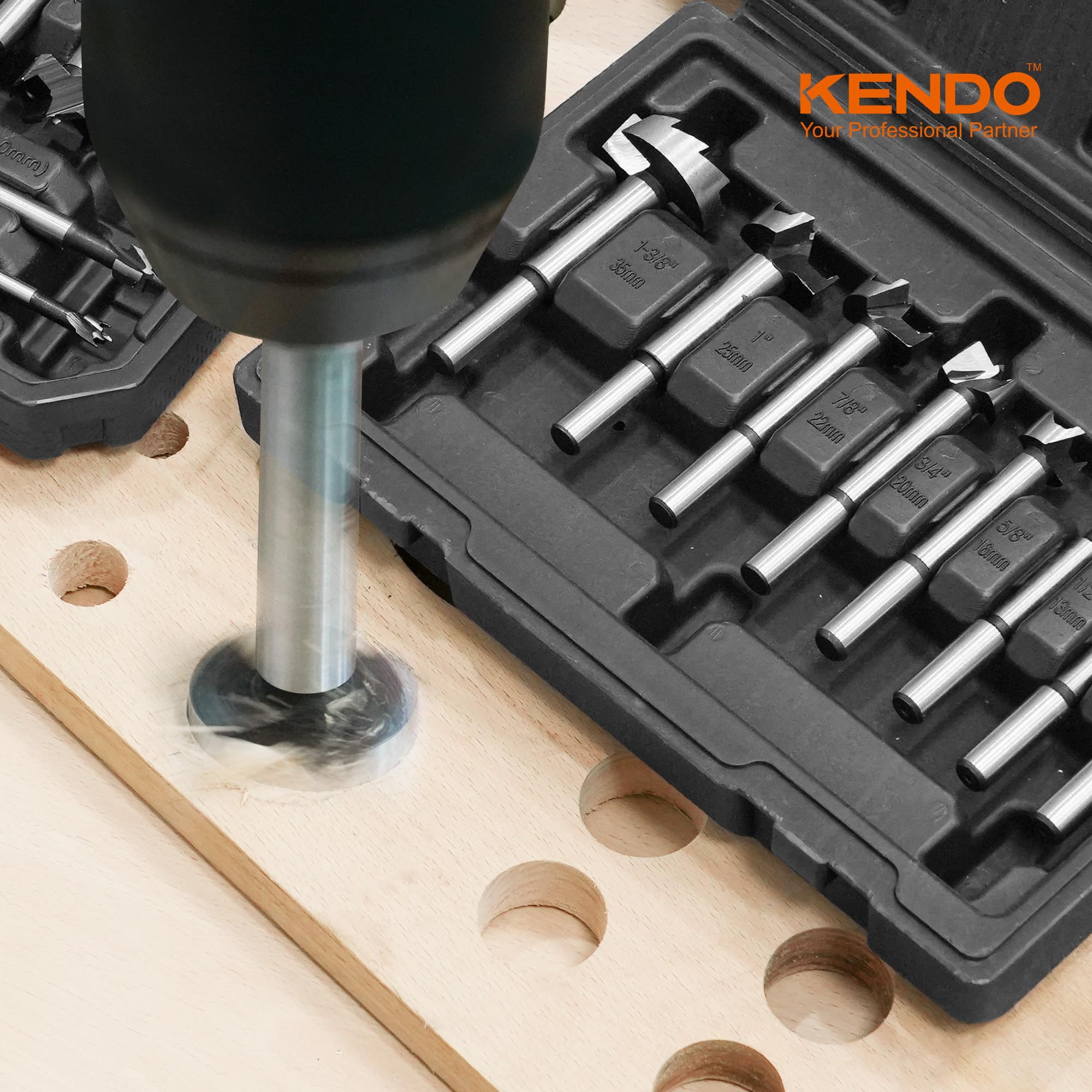 Kendo drill bits deliver precise perforations with minimal chatter.