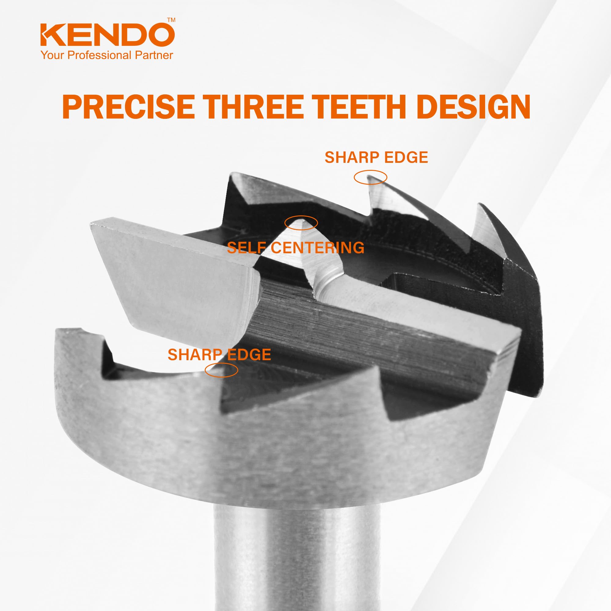 Kendo ultra-sharp teeth enable faster, cleaner pocket drilling.
