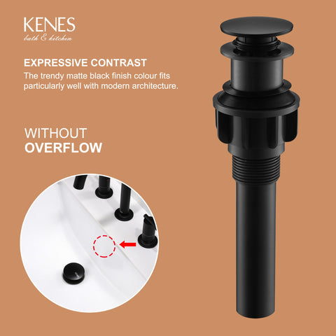 KENES anti-clogging drain keeps daily hair from reaching the pipes, reducing maintenance.