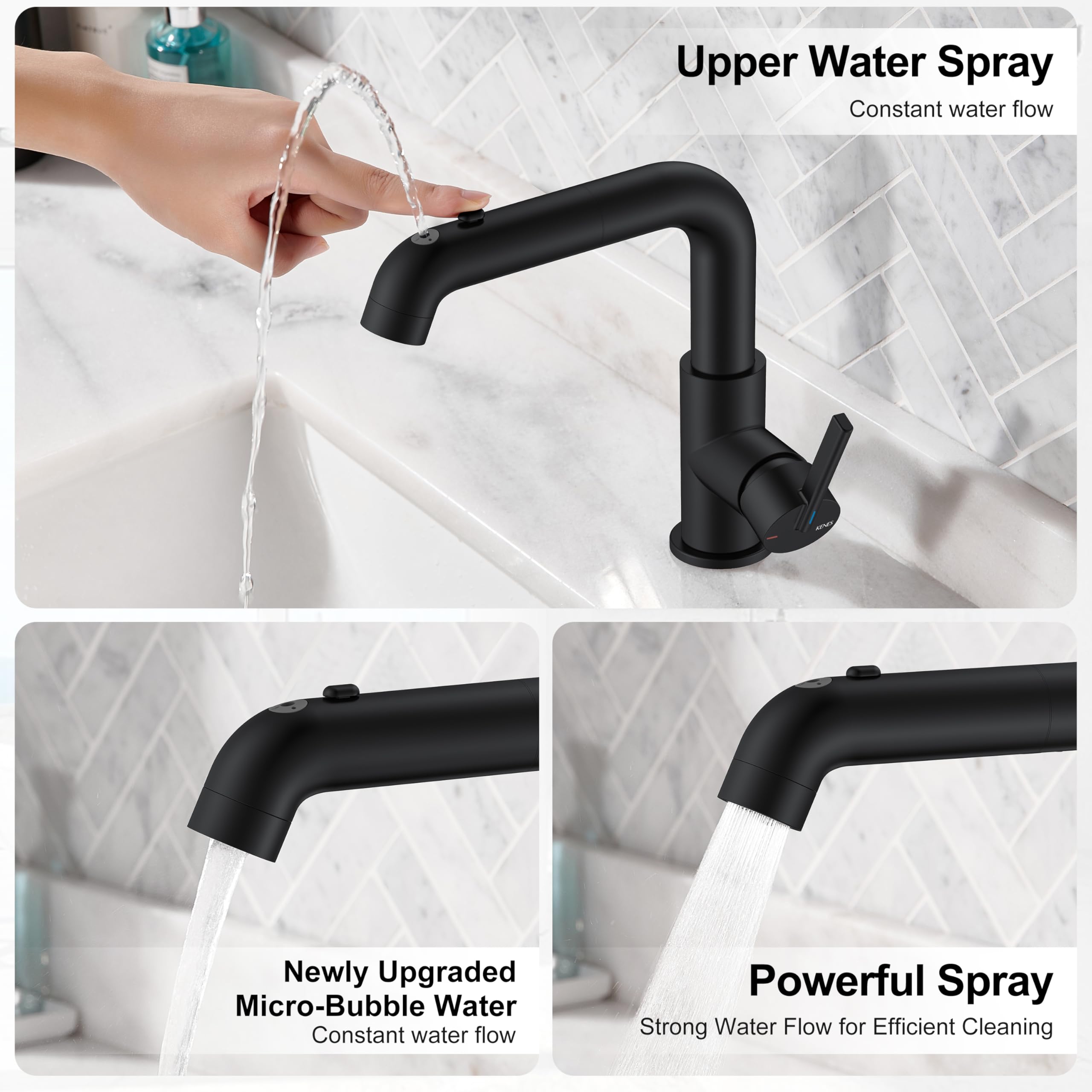 KENES 6-inch deck plate option for a clean sink setup
