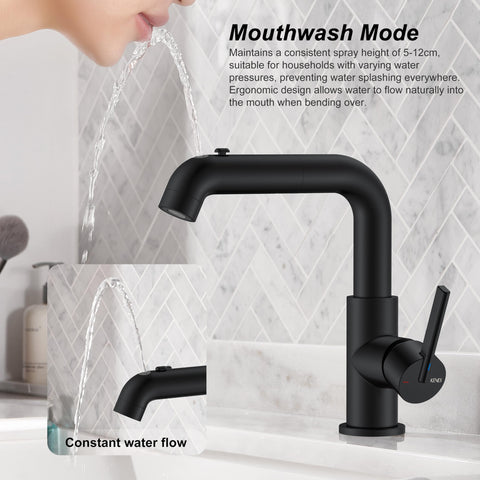 KENES pop-up drain included for a streamlined bathroom drain solution